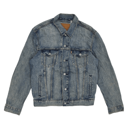 Levi's Denim Trucker Jacket Medium Blue Cotton Men's Size M
