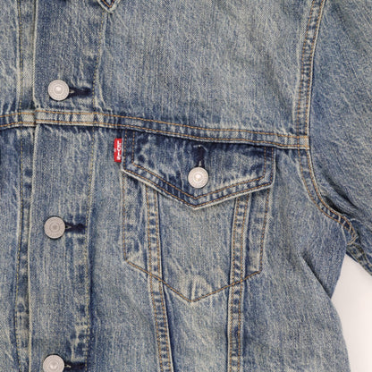 Levi's Denim Trucker Jacket Medium Blue Cotton Men's Size M