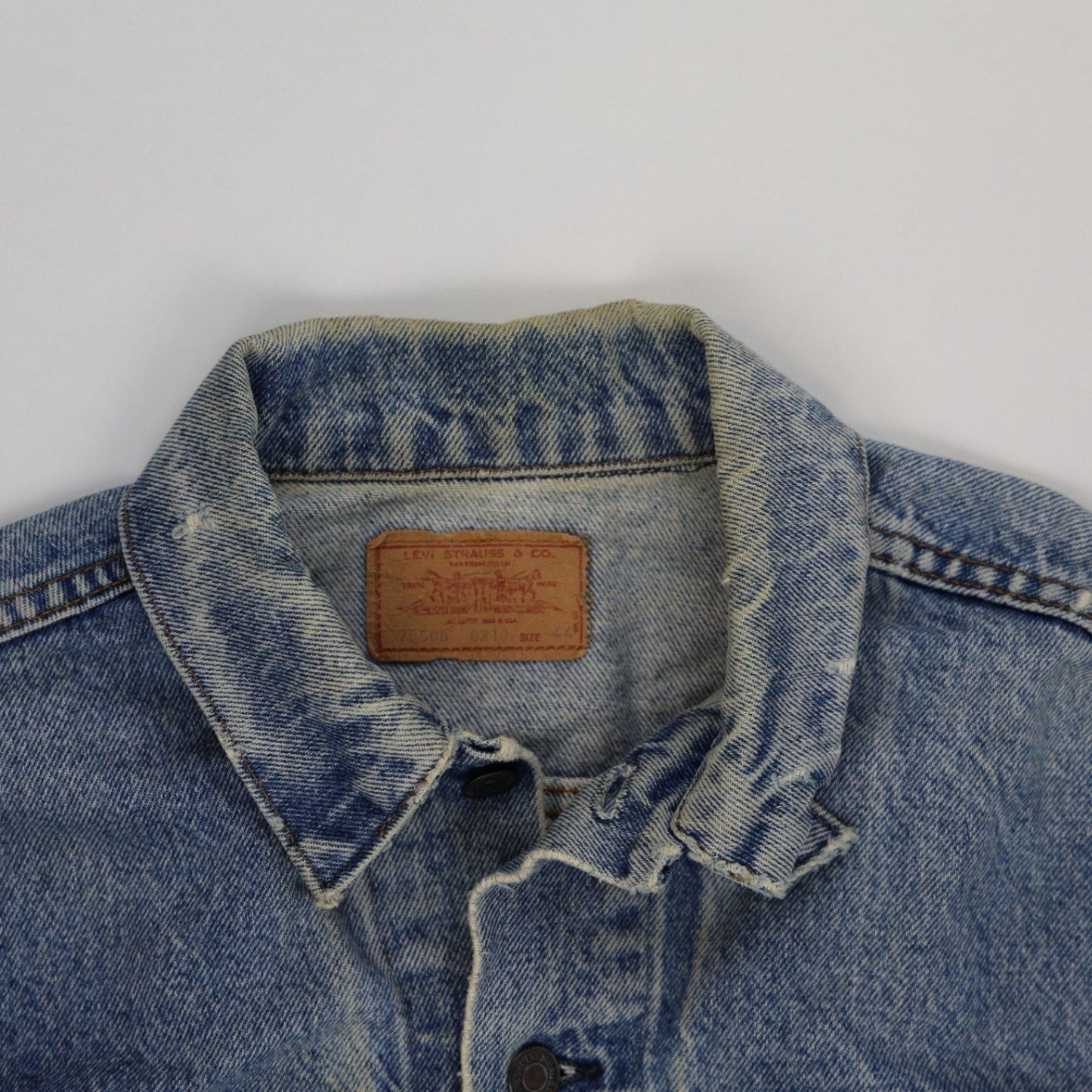 Levi's Vintage Blue Denim Trucker Jacket Size L Cotton