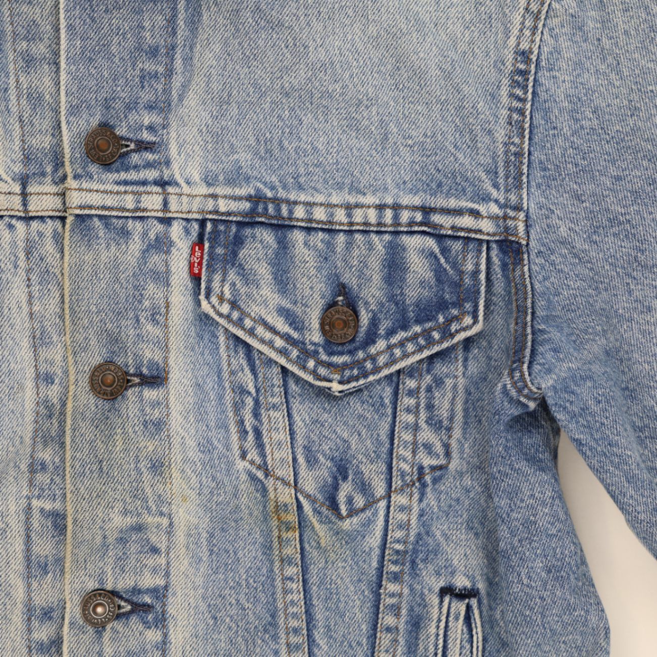 Levi's Vintage Denim Trucker Jacket Stonewashed Blue Medium Cotton