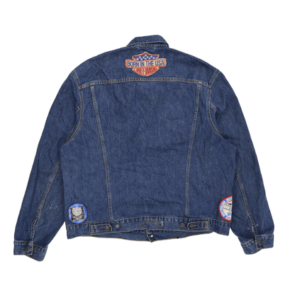 Conan Vintage Harley Davidson Patched Denim Jacket Blue XXL Cotton