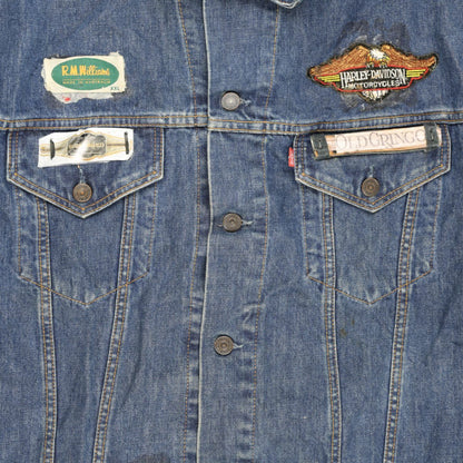 Conan Vintage Harley Davidson Patched Denim Jacket Blue XXL Cotton