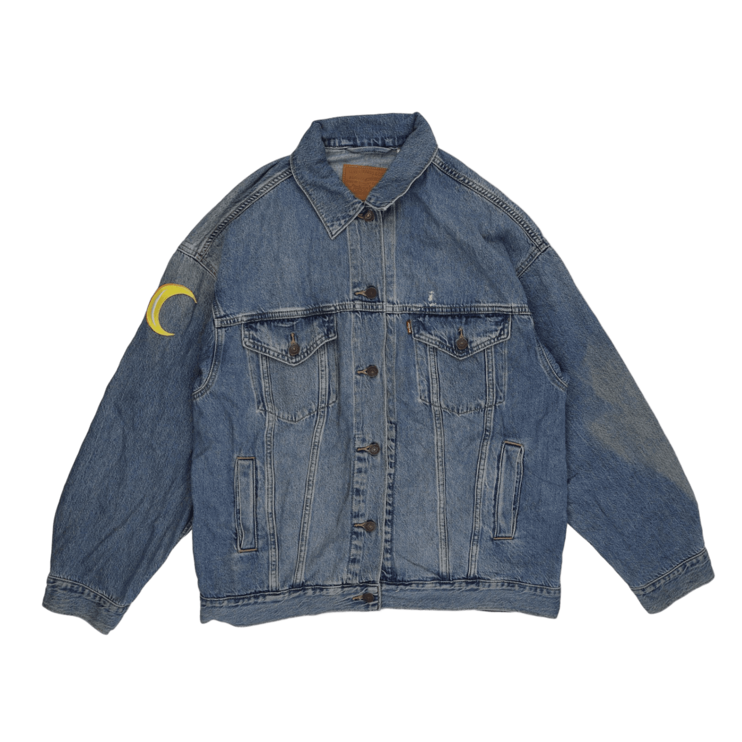 Levi's Vintage Denim Jacket Blue Medium 100% Cotton Collared