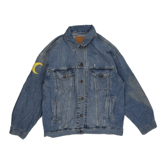 Levi's Vintage Denim Jacket Blue Medium 100% Cotton Collared