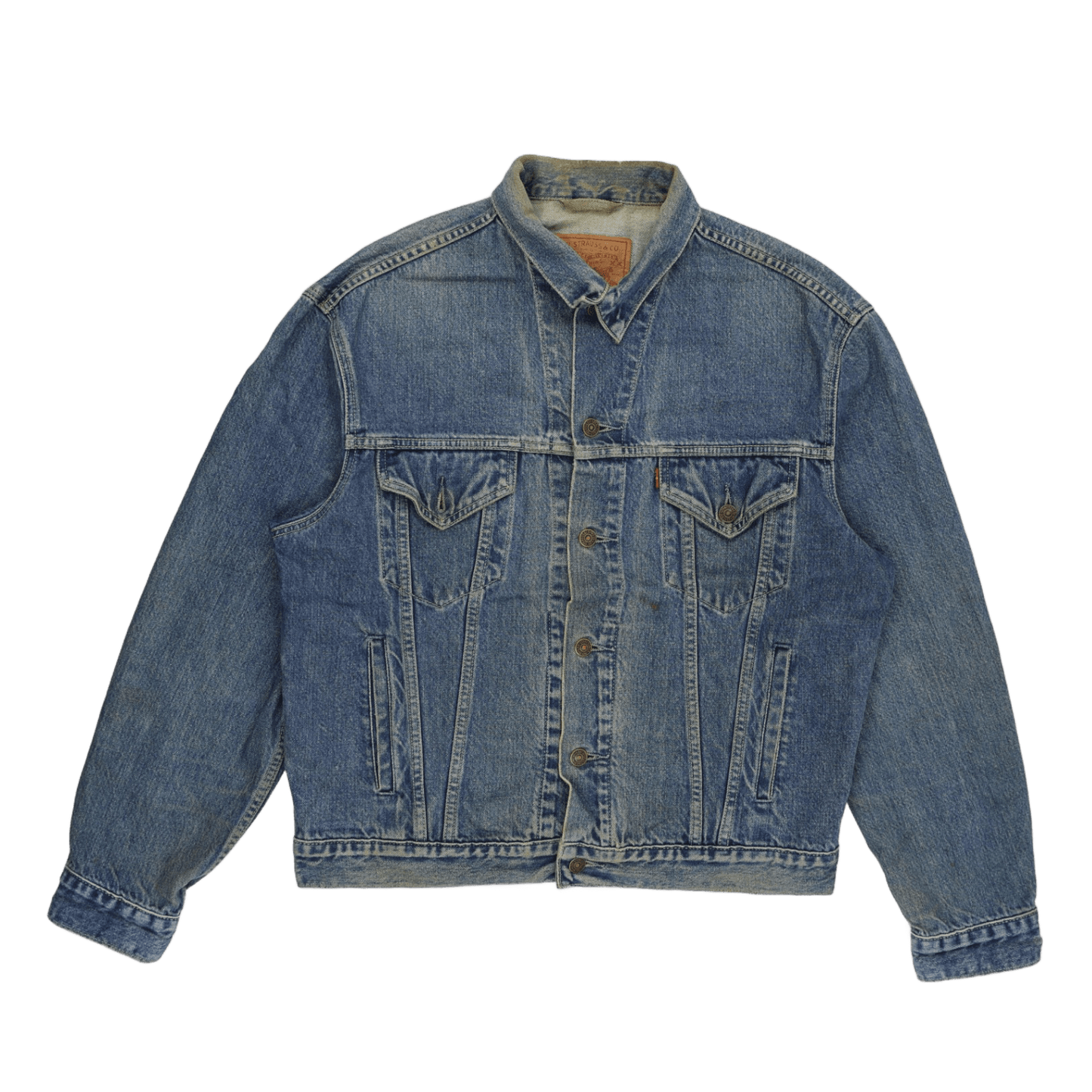 Levi's Vintage Blue Denim Trucker Jacket Large Cotton 90s Style