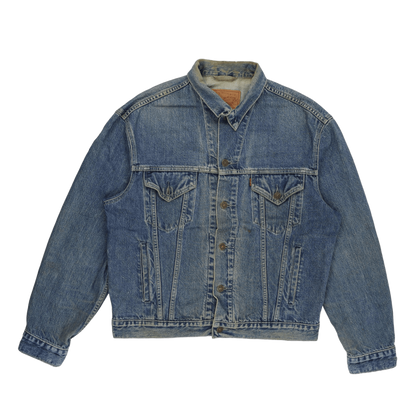 Levi's Vintage Blue Denim Trucker Jacket Large Cotton 90s Style