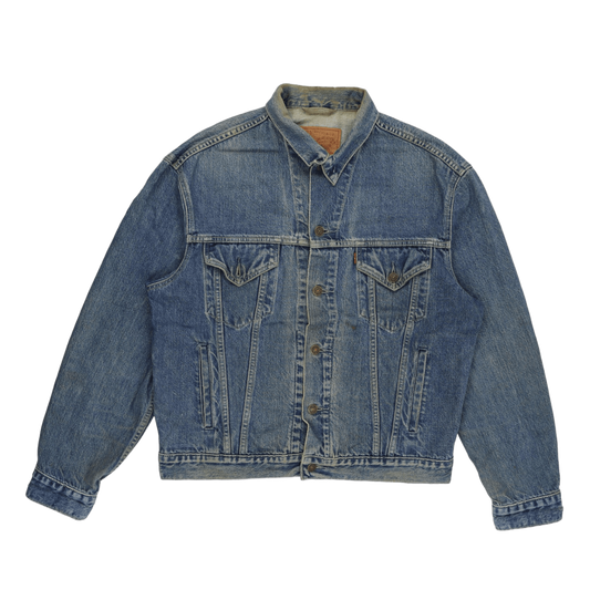 Levi's Vintage Blue Denim Trucker Jacket Large Cotton 90s Style