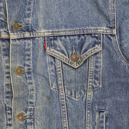 Levi's Vintage Blue Denim Trucker Jacket Large Cotton 90s Style
