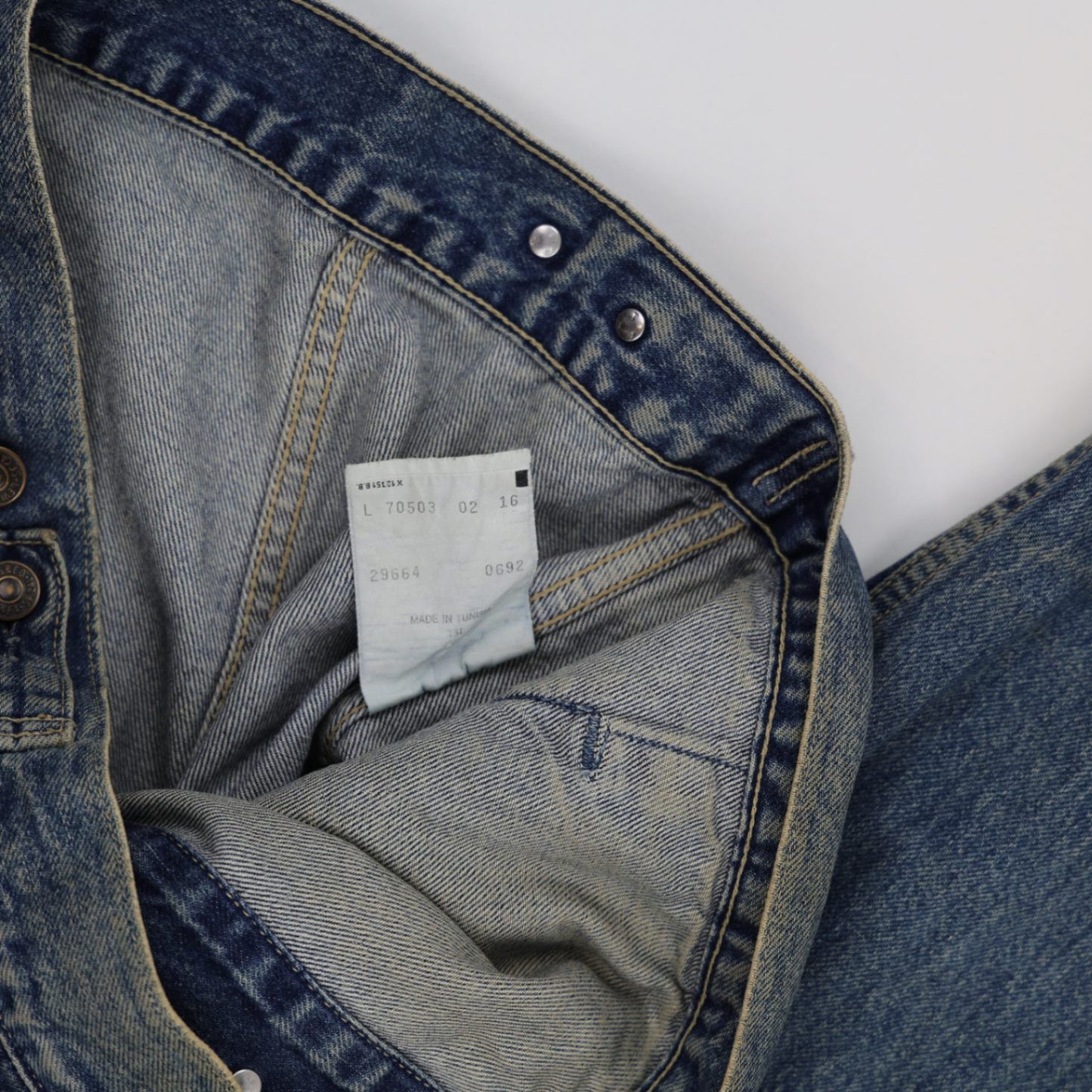 Levi's Vintage Blue Denim Trucker Jacket Large Cotton 90s Style