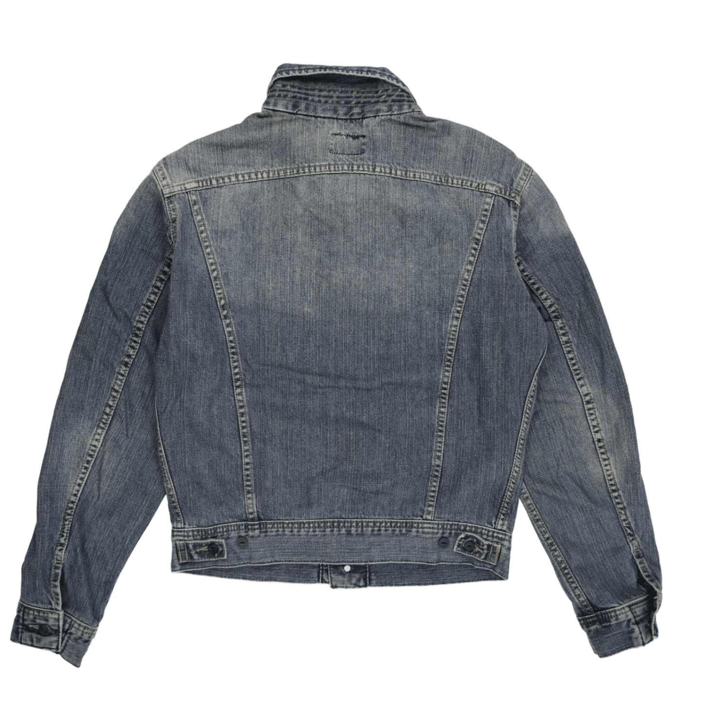 Lee Vintage Medium Blue Denim Jacket Cotton Denim Collared Size Medium