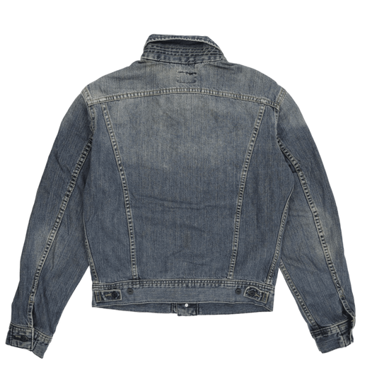 Lee Vintage Medium Blue Denim Jacket Cotton Denim Collared Size Medium