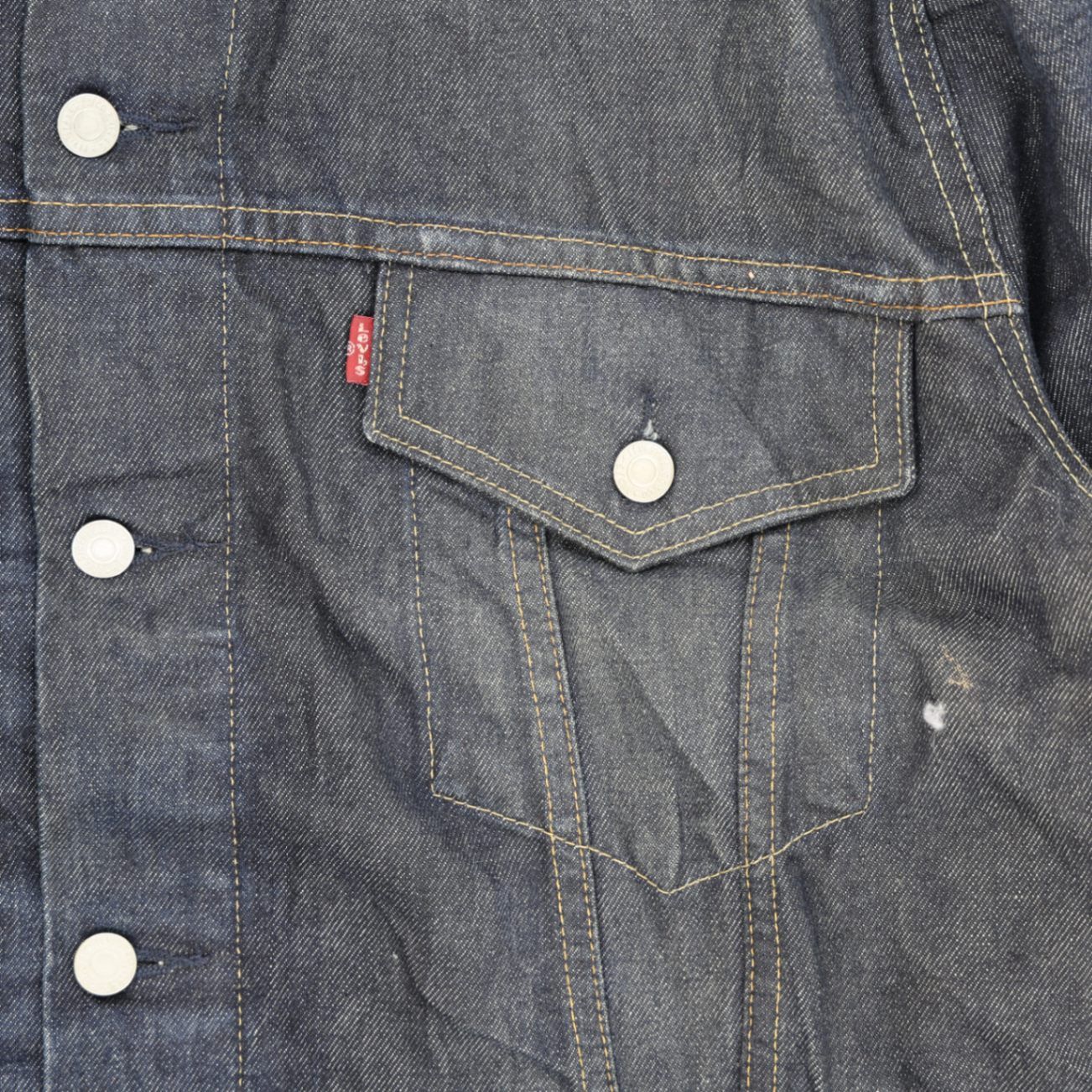 Levi's XXL Denim Trucker Jacket T2510 Indigo Blue Cotton Vintage