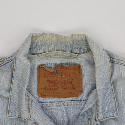 Levi's 70598 Vintage Light Blue Denim Trucker Jacket Large Cotton