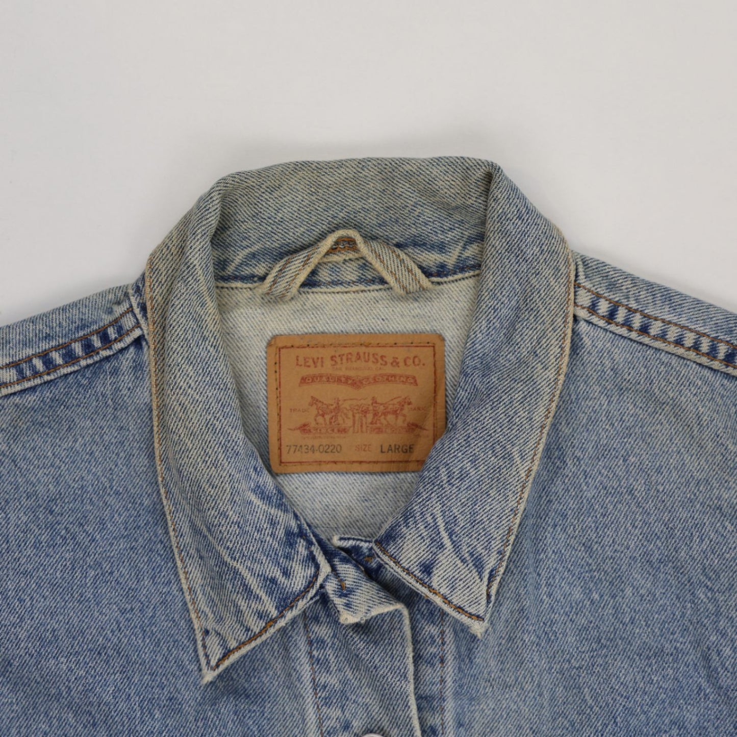 Levi's Light Blue Vintage Denim Trucker Jacket Large Cotton