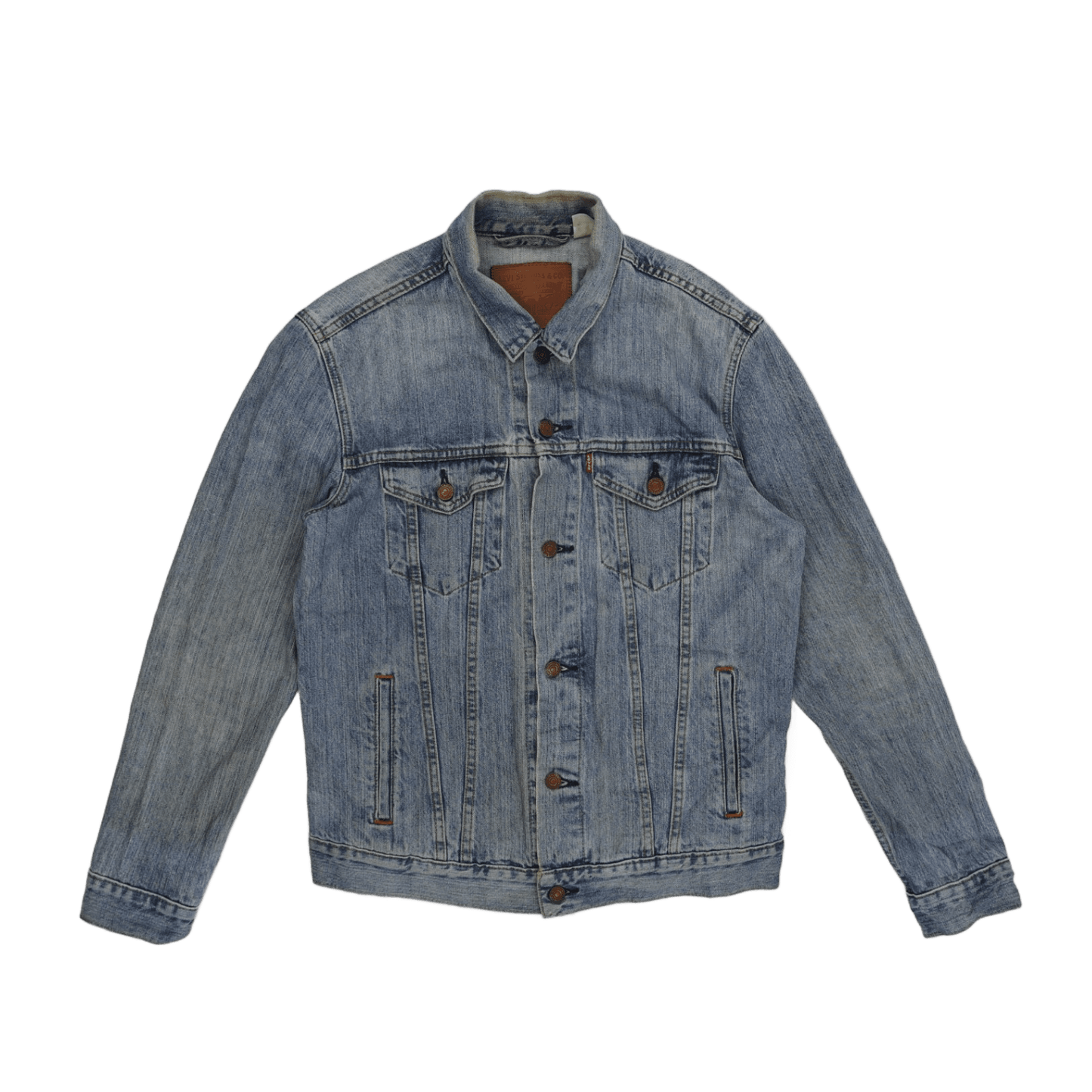Levi's Vintage Denim Jacket Blue Medium 100% Cotton Collared