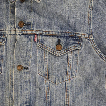Levi's Vintage Denim Jacket Blue Medium 100% Cotton Collared