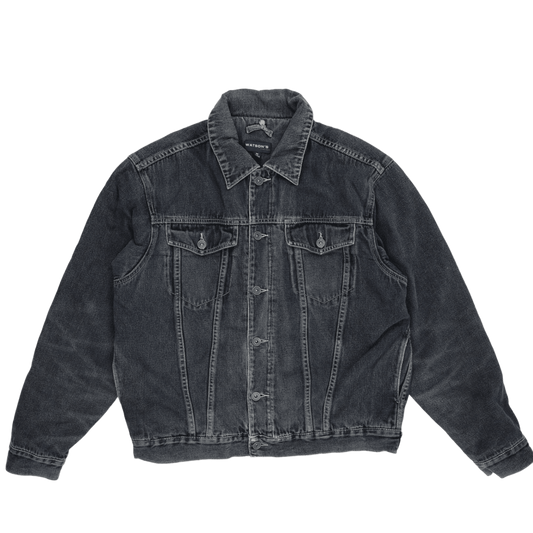 Watson's Black Denim Jacket for Men Size Medium Classic Fit Vintage Style