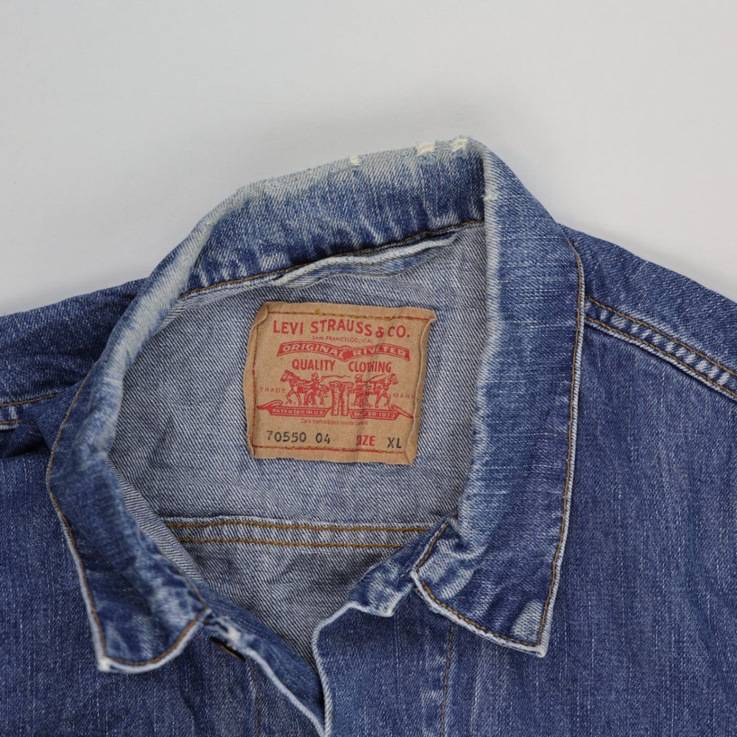 Levi's 70550 Classic Blue Denim Jacket XL Cotton Vintage