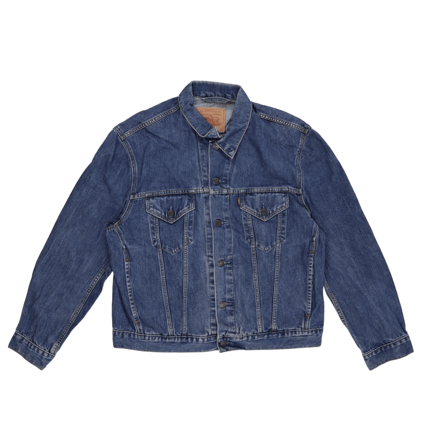 Levi's Vintage 70550 04 Blue Denim Trucker Jacket Large Cotton