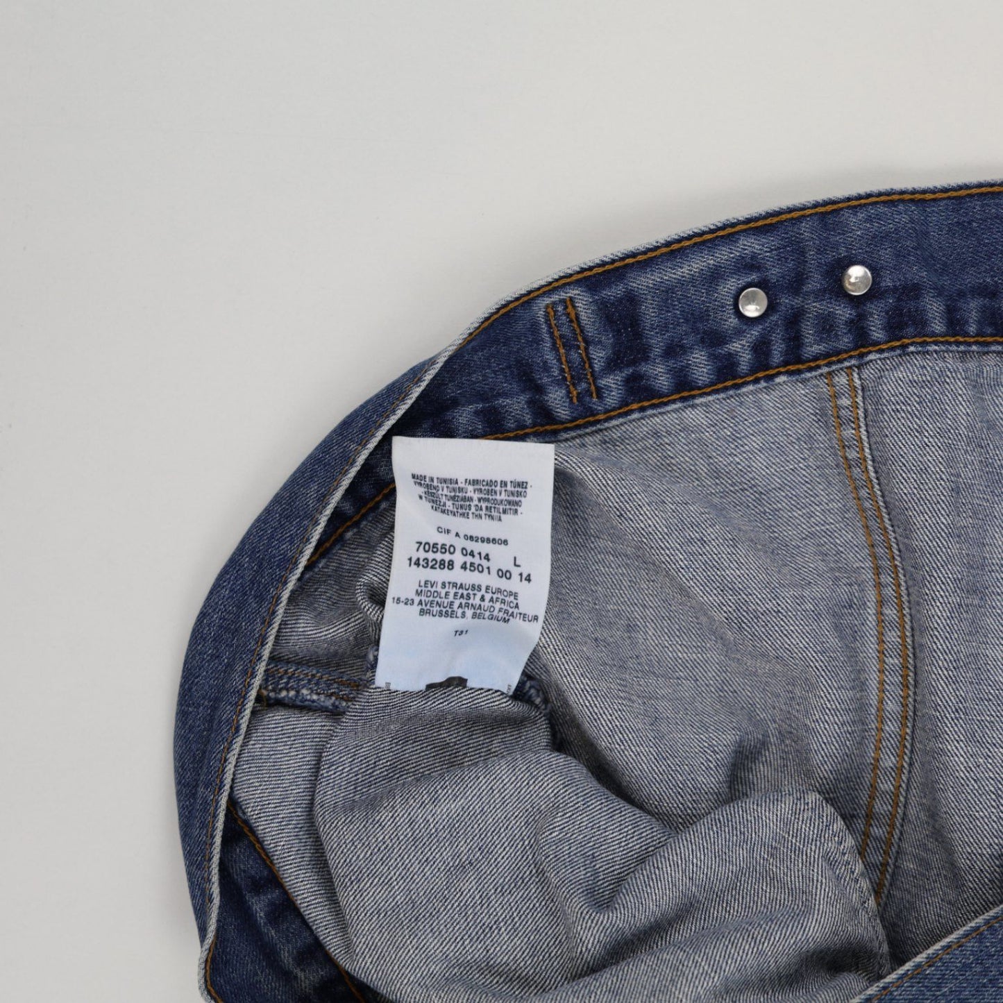 Levi's Vintage 70550 04 Blue Denim Trucker Jacket Large Cotton