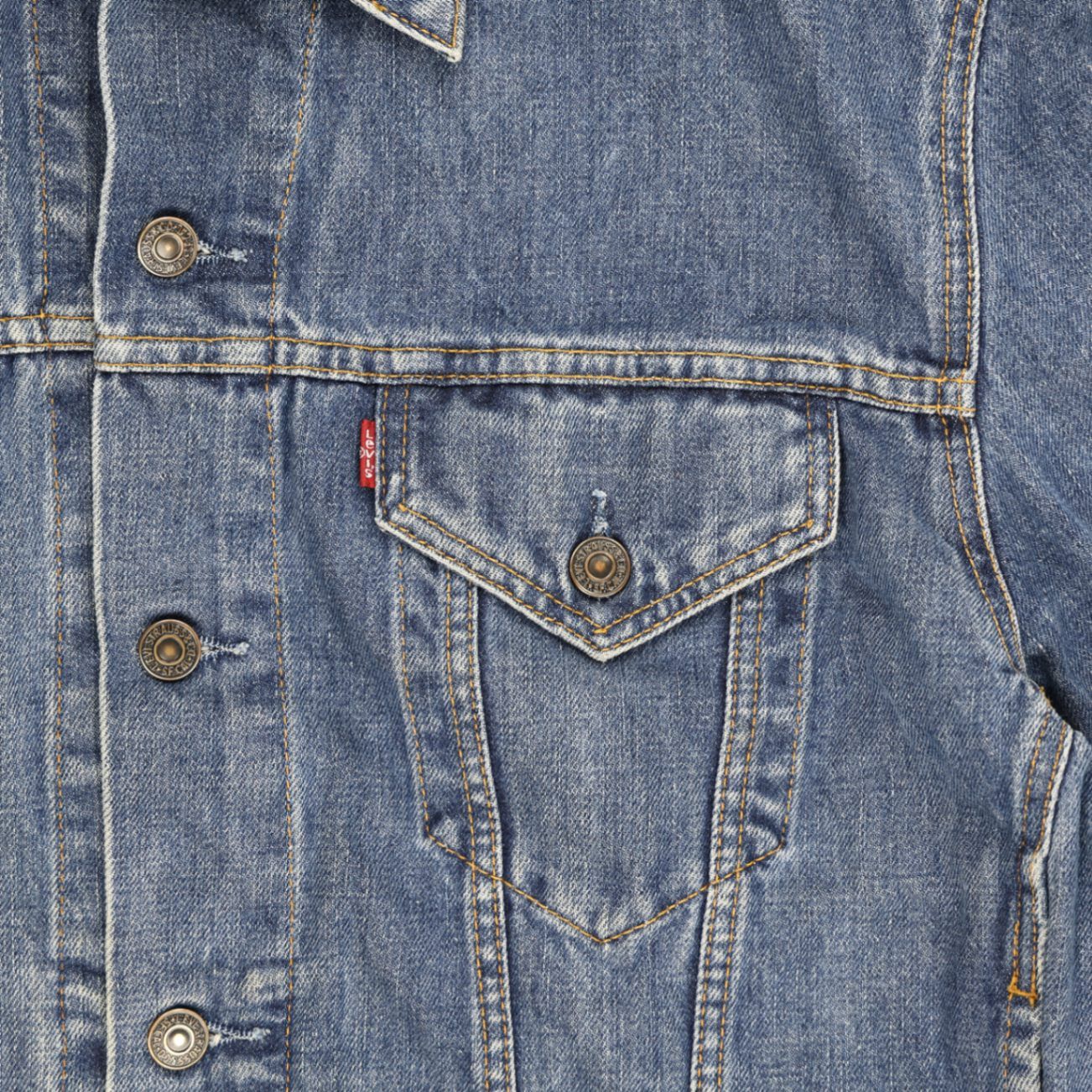 Levi's Vintage 70550 04 Blue Denim Trucker Jacket Large Cotton