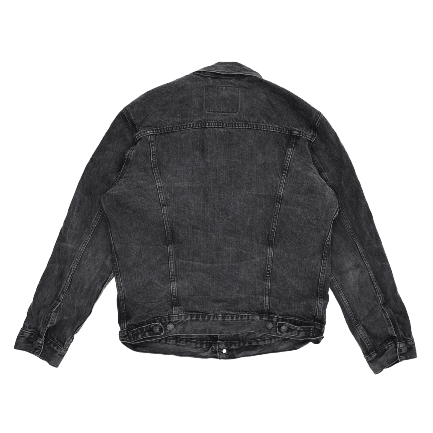Levi's Black Denim Trucker Jacket Large 100 Percent Cotton Vintage
