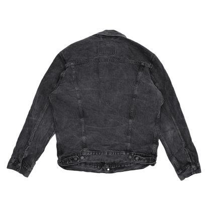 Levi's Black Denim Trucker Jacket Large 100 Percent Cotton Vintage