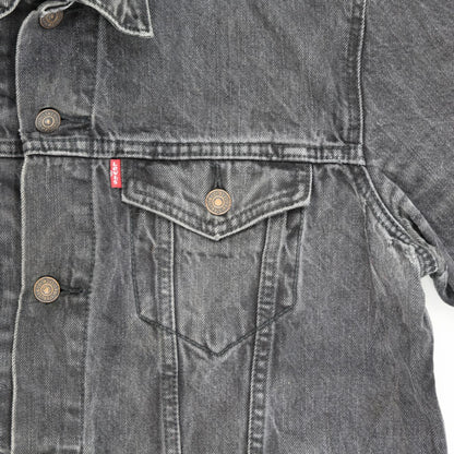 Levi's Black Denim Trucker Jacket Large 100 Percent Cotton Vintage