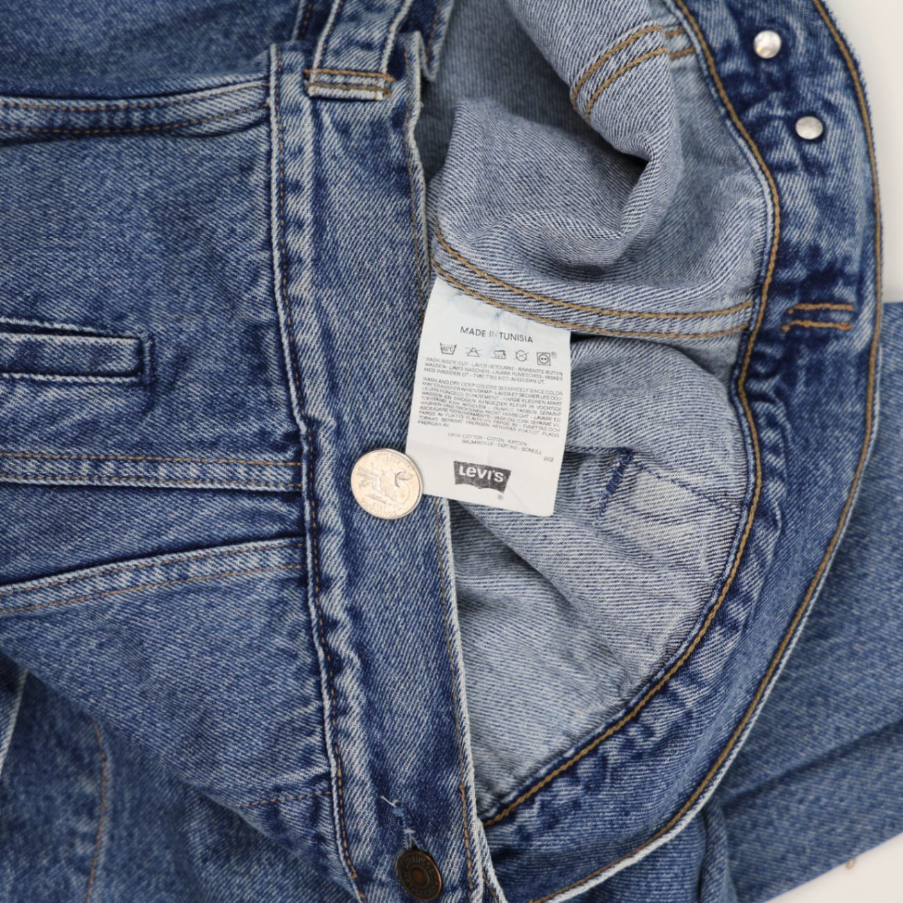 Levi's Vintage 70503 Blue Denim Jacket Men Size M Cotton Collared