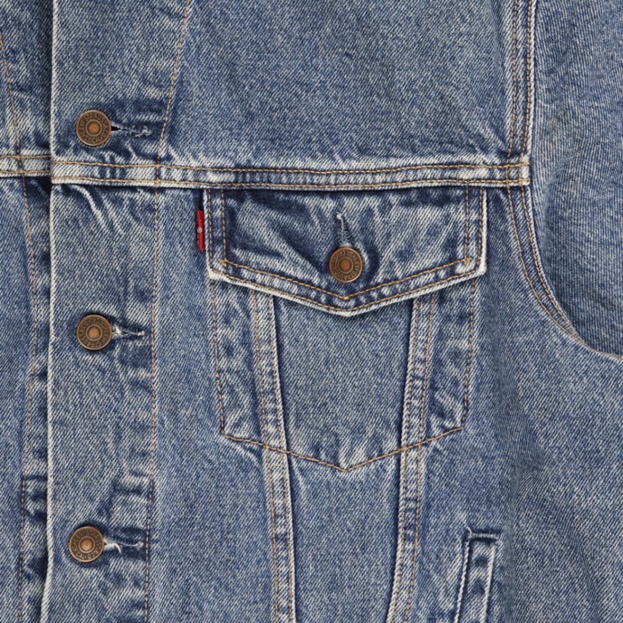 Levi's Vintage 70503 Blue Denim Jacket Men Size M Cotton Collared