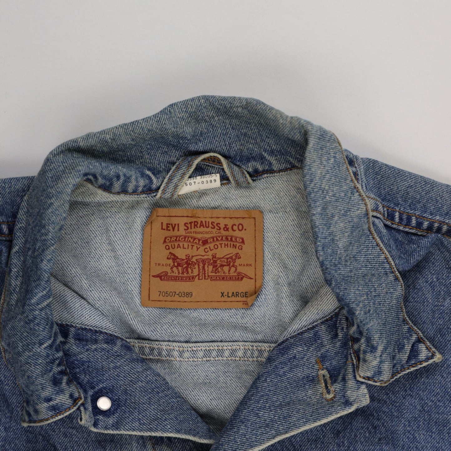 Levi's 70507 Vintage Blue Denim Trucker Jacket XL Cotton