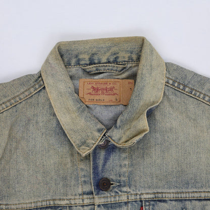 Levi's Vintage Blue Denim Trucker Jacket Women's Large Cotton