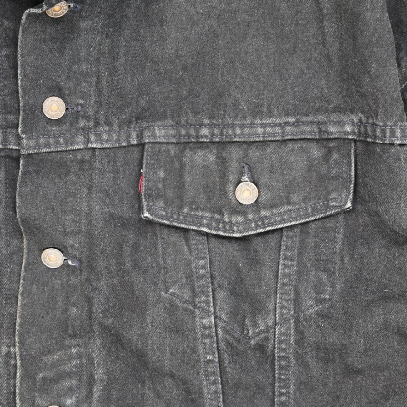 Levi's Black Denim Trucker Jacket XXL Vintage Cotton for Men