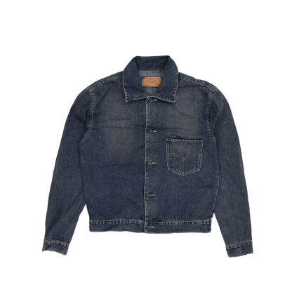 Levi Strauss & Co Vintage Blue Denim Trucker Jacket Men's Size M 100% Cotton Collared