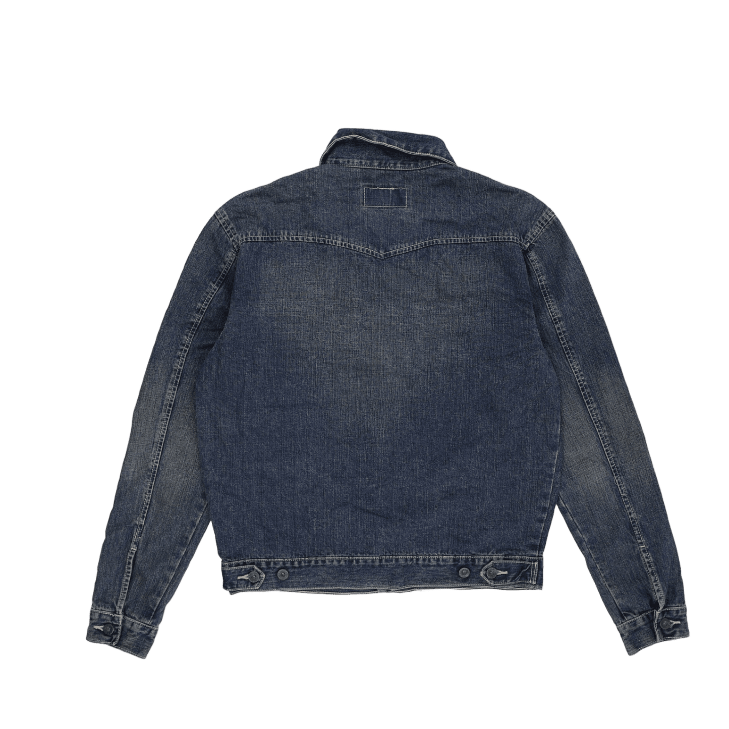 Levi Strauss & Co Vintage Blue Denim Trucker Jacket Men's Size M 100% Cotton Collared