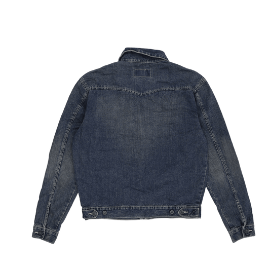 Levi Strauss & Co Vintage Blue Denim Trucker Jacket Men's Size M 100% Cotton Collared