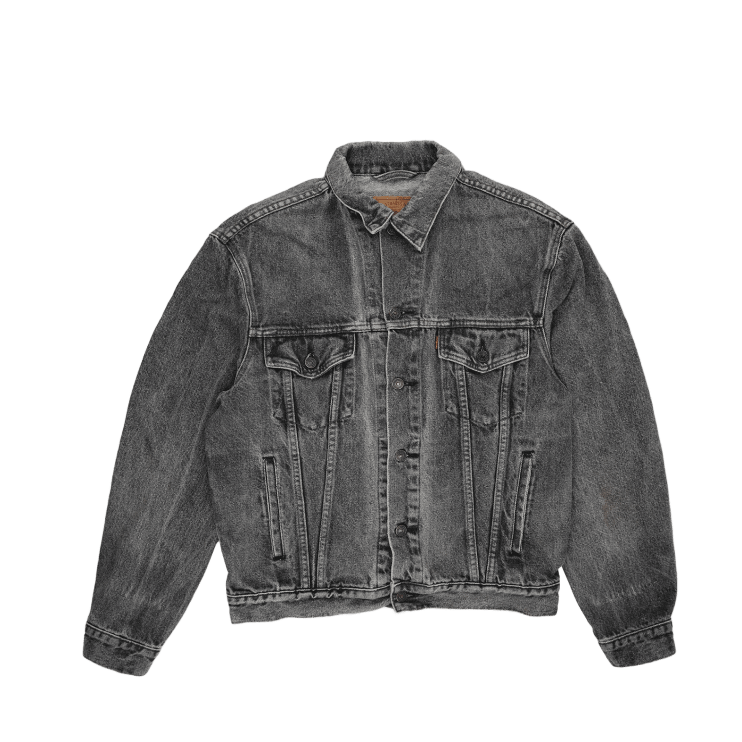Levi's Vintage Black Acid Wash Denim Trucker Jacket Size Large