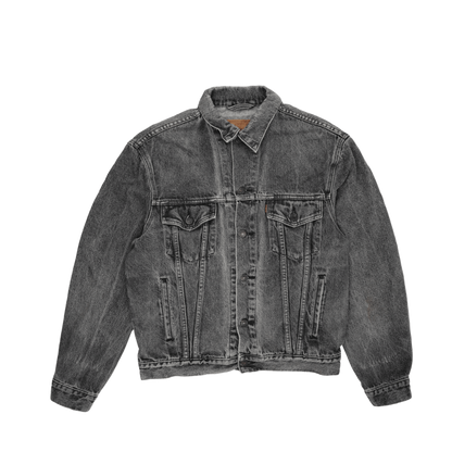 Levi's Vintage Black Acid Wash Denim Trucker Jacket Size Large