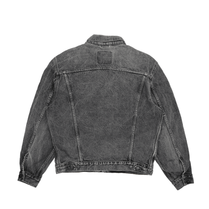 Levi's Vintage Black Acid Wash Denim Trucker Jacket Size Large