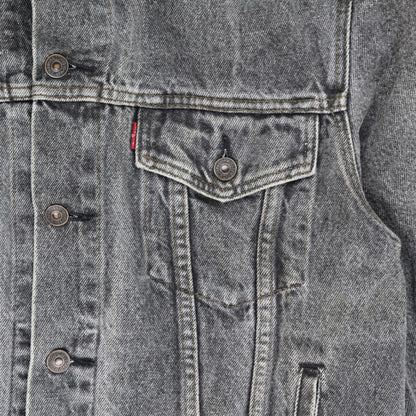 Levi's Vintage Black Acid Wash Denim Trucker Jacket Size Large