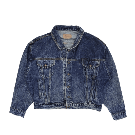 Levi's Vintage Acid Wash Denim Trucker Jacket Blue Medium Cotton