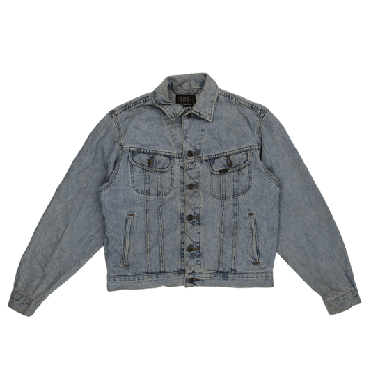 Lee Vintage Denim Jacket Light Blue Medium 100 Percent Cotton Collared