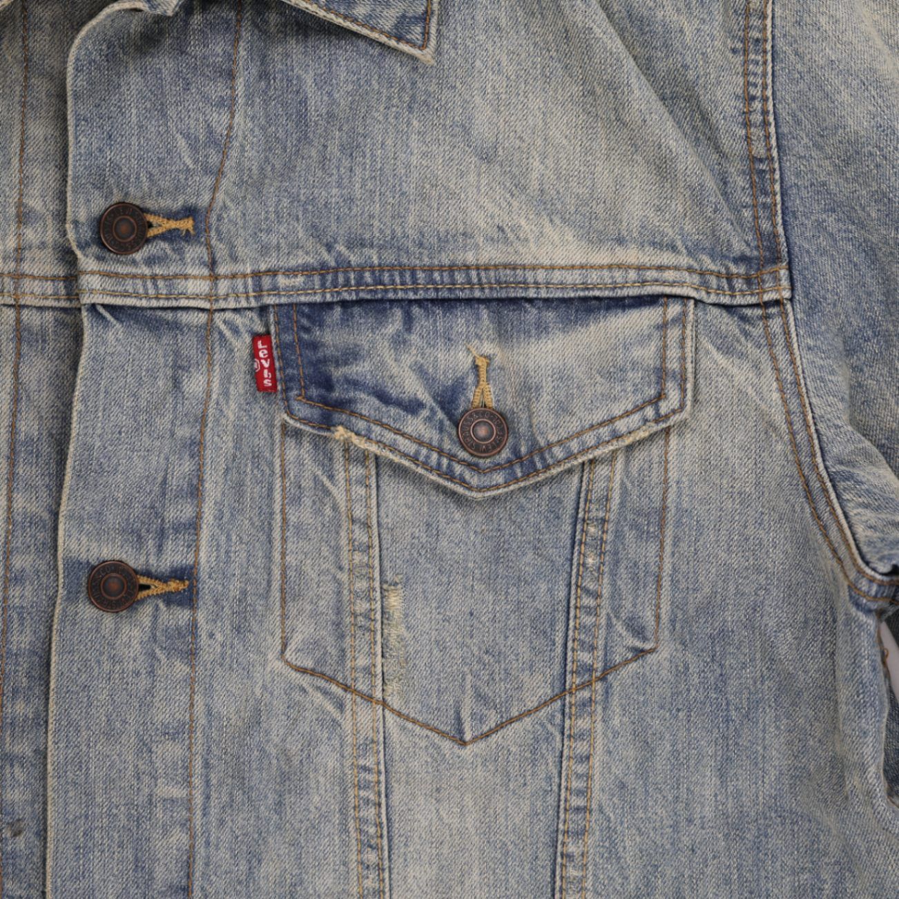 Levi's Classic Vintage Blue Denim Jacket XL 100% Cotton Collared