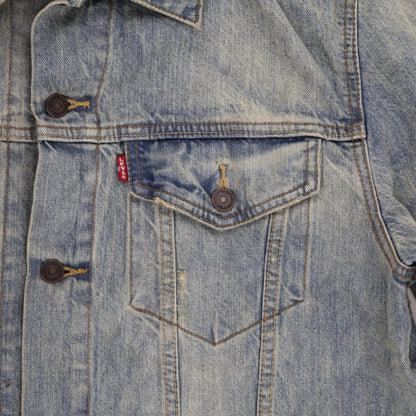Levi's Classic Vintage Blue Denim Jacket XL 100% Cotton Collared
