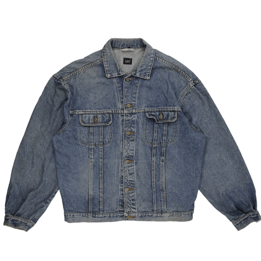 Lee Vintage Blue Denim Jacket Large Cotton Denim Collared