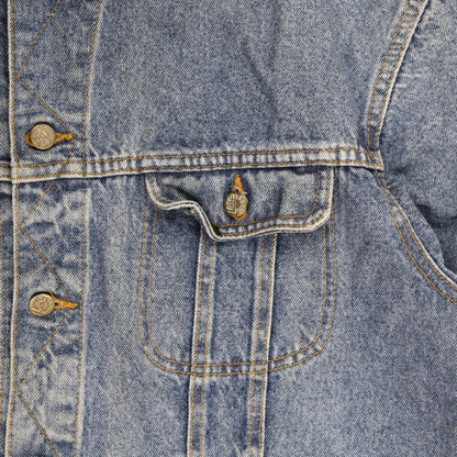 Lee Vintage Blue Denim Jacket Large Cotton Denim Collared