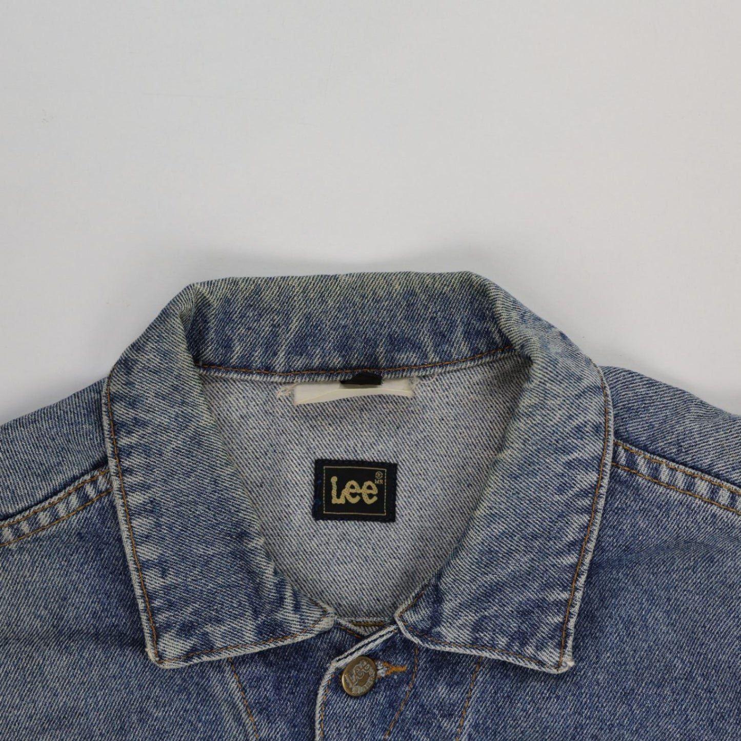 Lee Vintage Blue Denim Jacket Large Cotton Denim Collared