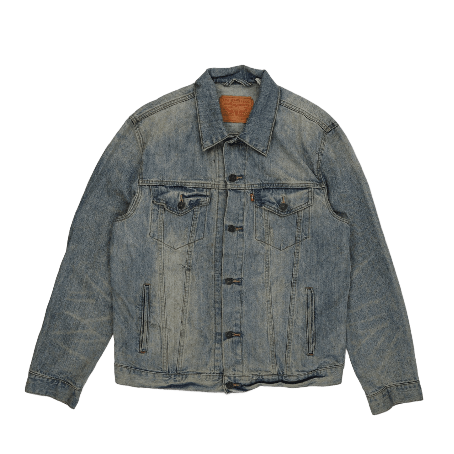 Levi's Classic Vintage Blue Denim Jacket XL 100% Cotton Collared
