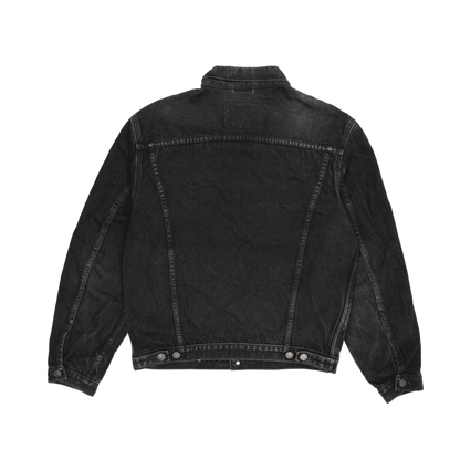 Levi's Vintage Black Denim Jacket Men Medium 100 Percent Cotton Collared