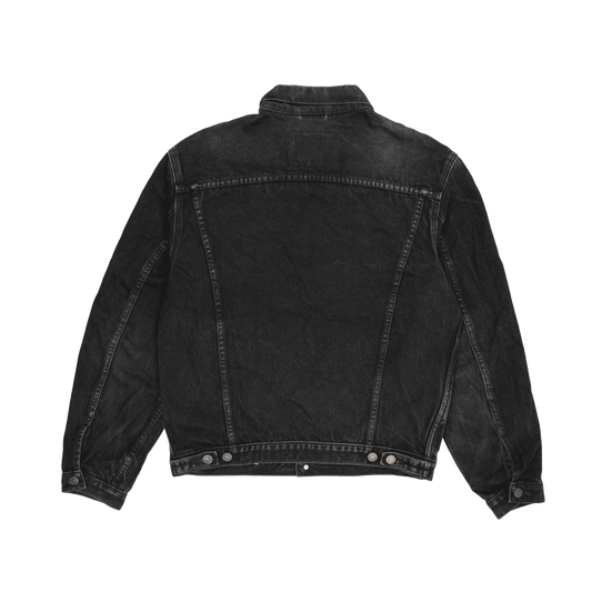 Levi's Vintage Black Denim Jacket Men Medium 100 Percent Cotton Collared